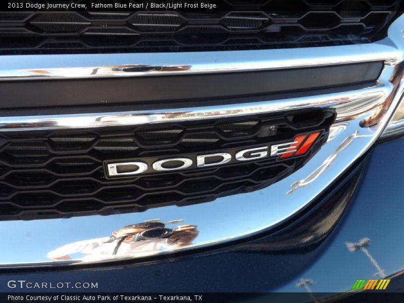 Fathom Blue Pearl / Black/Light Frost Beige 2013 Dodge Journey Crew