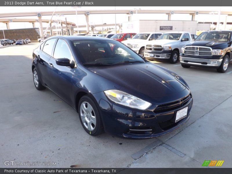 True Blue Pearl Coat / Black 2013 Dodge Dart Aero