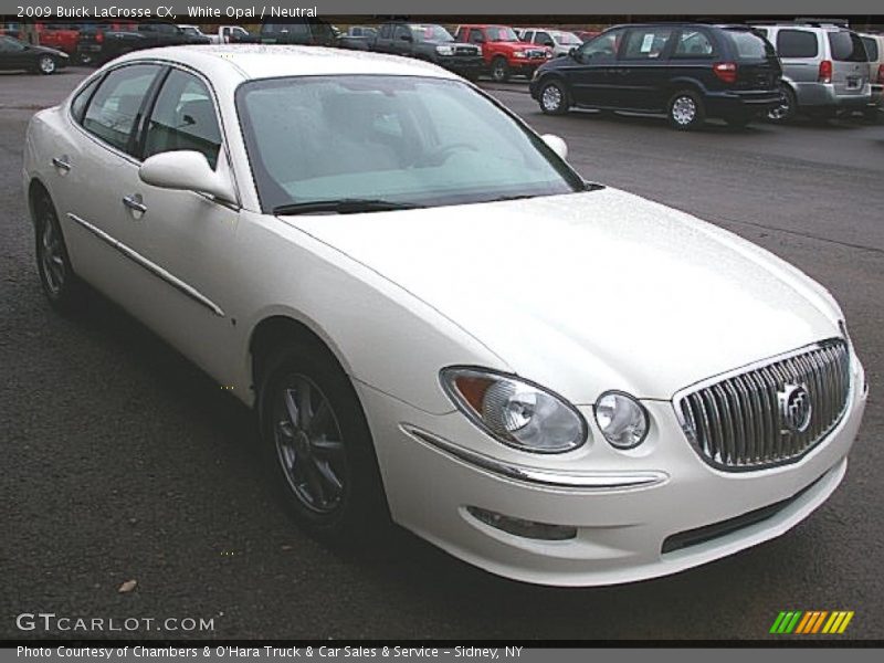 White Opal / Neutral 2009 Buick LaCrosse CX