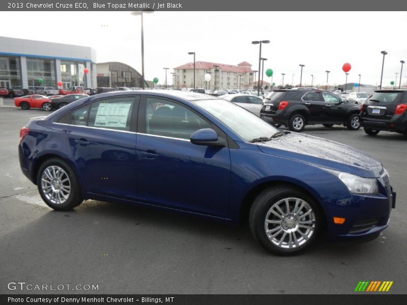 Blue Topaz Metallic / Jet Black 2013 Chevrolet Cruze ECO