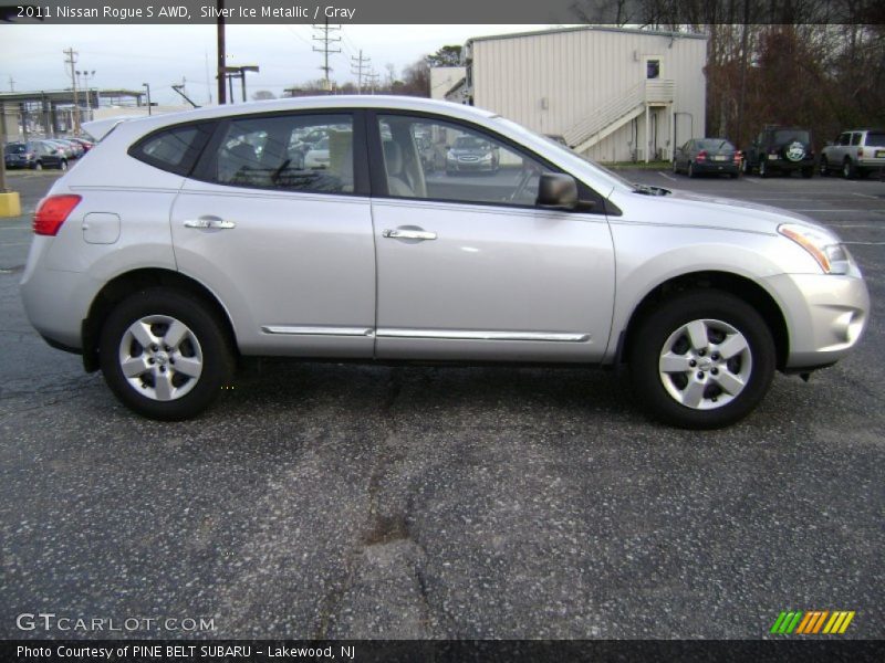 Silver Ice Metallic / Gray 2011 Nissan Rogue S AWD