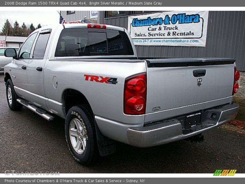 Bright Silver Metallic / Medium Slate Gray 2008 Dodge Ram 1500 TRX4 Quad Cab 4x4