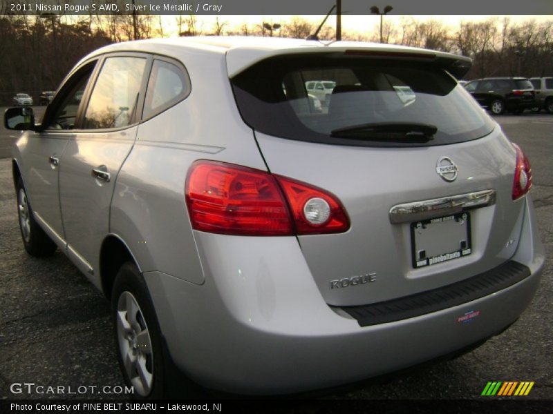 Silver Ice Metallic / Gray 2011 Nissan Rogue S AWD