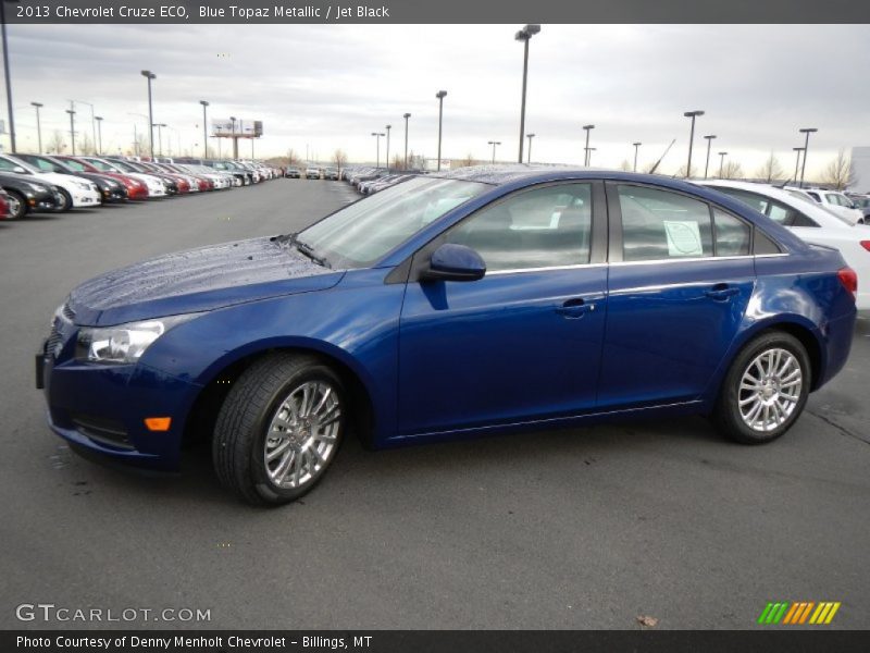 Blue Topaz Metallic / Jet Black 2013 Chevrolet Cruze ECO