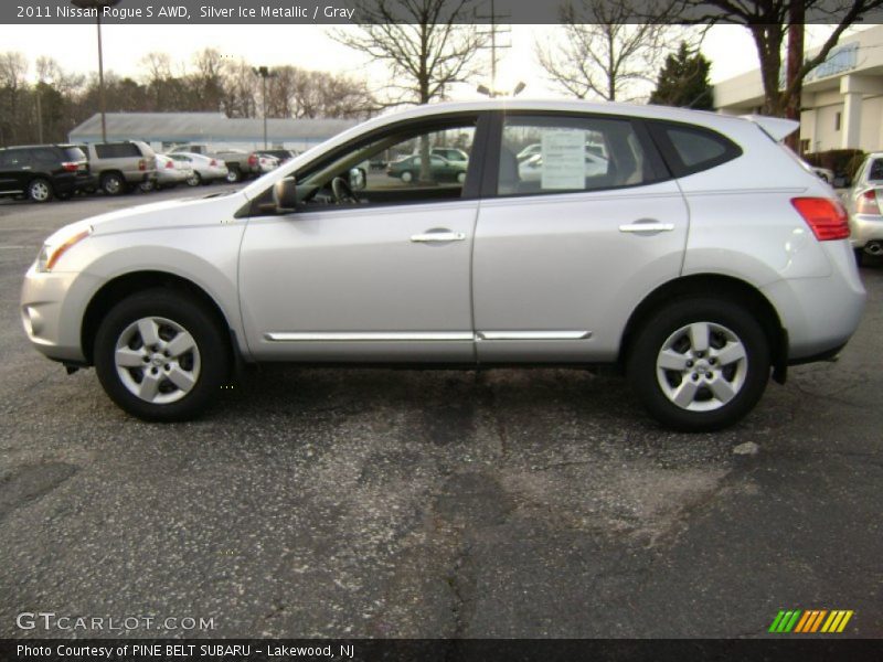 Silver Ice Metallic / Gray 2011 Nissan Rogue S AWD