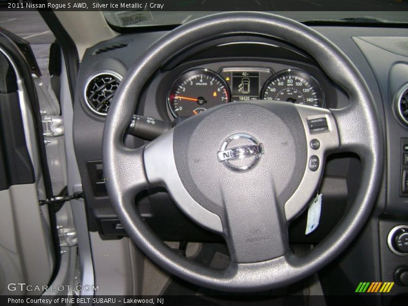 Silver Ice Metallic / Gray 2011 Nissan Rogue S AWD