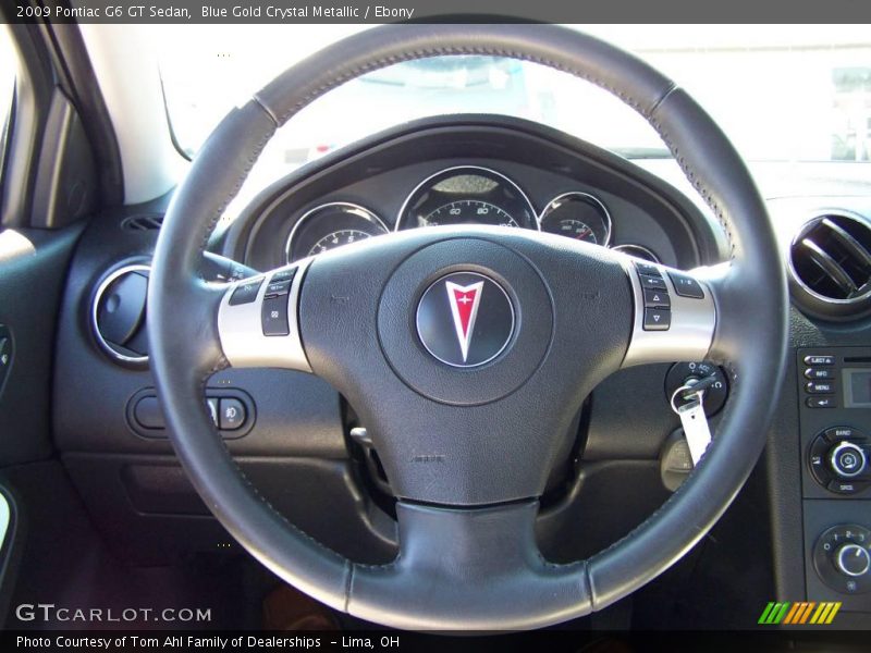 Blue Gold Crystal Metallic / Ebony 2009 Pontiac G6 GT Sedan