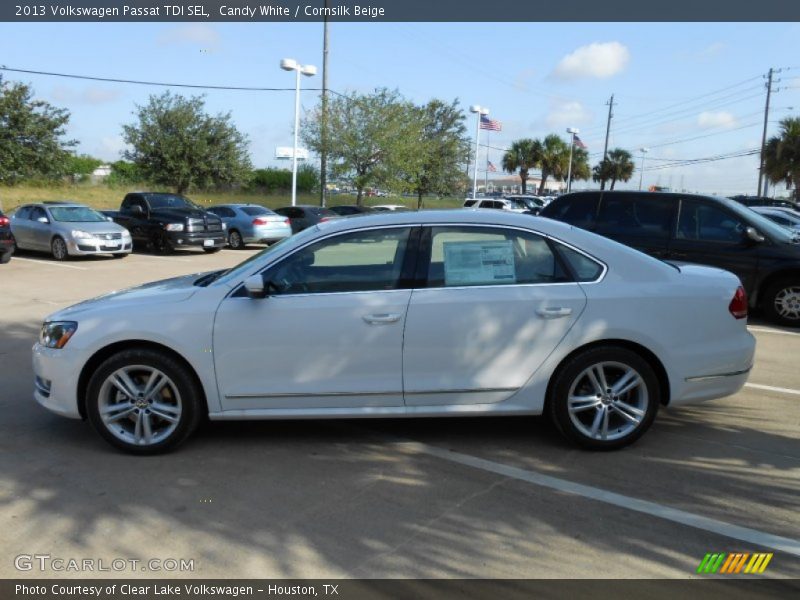 Candy White / Cornsilk Beige 2013 Volkswagen Passat TDI SEL