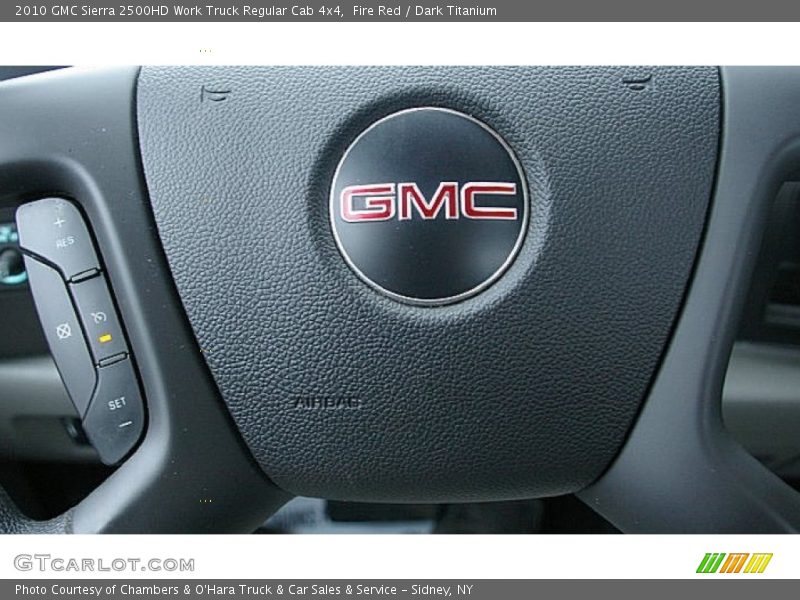 Fire Red / Dark Titanium 2010 GMC Sierra 2500HD Work Truck Regular Cab 4x4