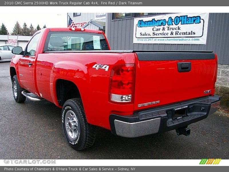 Fire Red / Dark Titanium 2010 GMC Sierra 2500HD Work Truck Regular Cab 4x4