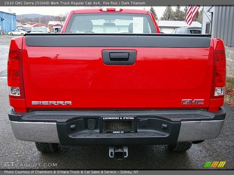 Fire Red / Dark Titanium 2010 GMC Sierra 2500HD Work Truck Regular Cab 4x4