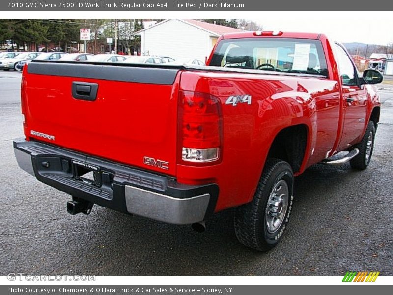 Fire Red / Dark Titanium 2010 GMC Sierra 2500HD Work Truck Regular Cab 4x4