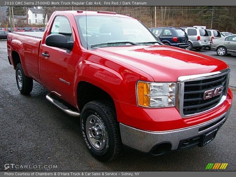 Front 3/4 View of 2010 Sierra 2500HD Work Truck Regular Cab 4x4