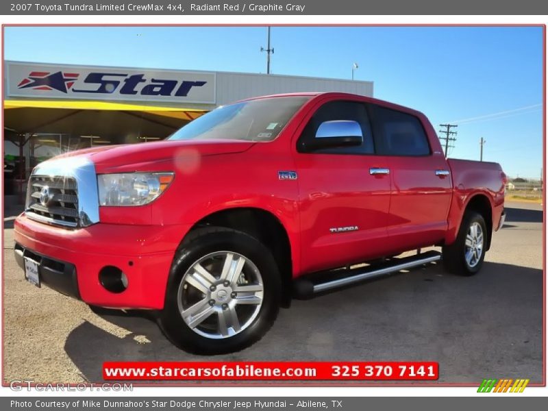 Radiant Red / Graphite Gray 2007 Toyota Tundra Limited CrewMax 4x4