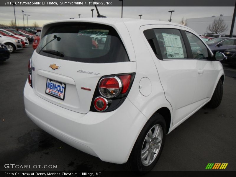 Summit White / Jet Black/Brick 2013 Chevrolet Sonic LT Hatch