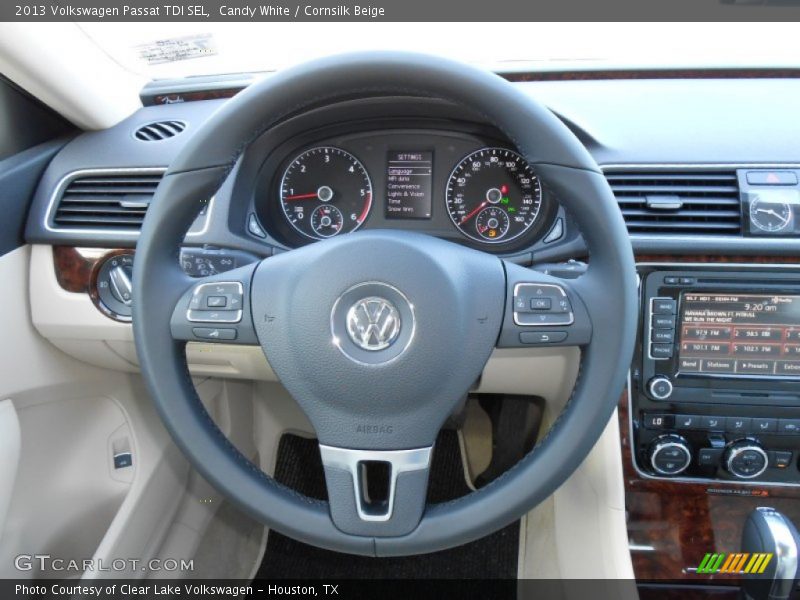 Candy White / Cornsilk Beige 2013 Volkswagen Passat TDI SEL