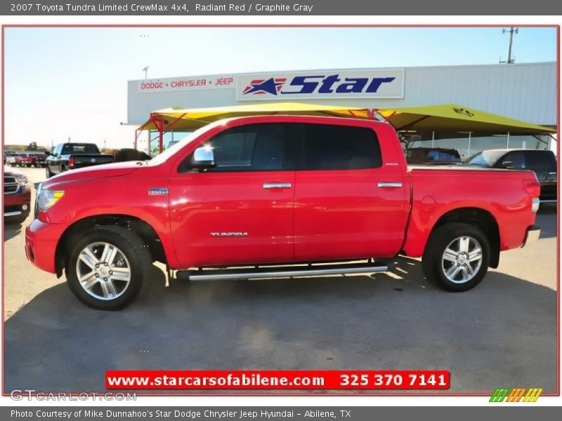 Radiant Red / Graphite Gray 2007 Toyota Tundra Limited CrewMax 4x4