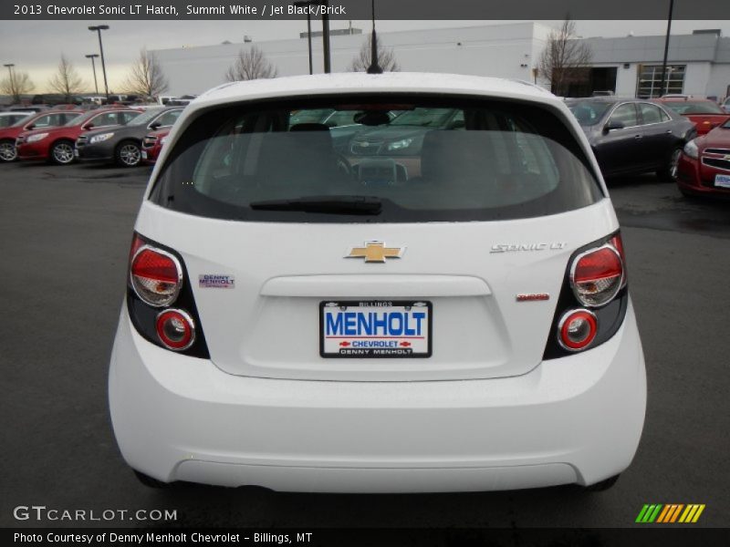 Summit White / Jet Black/Brick 2013 Chevrolet Sonic LT Hatch