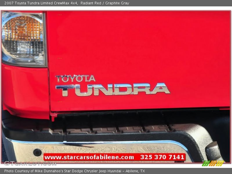 Radiant Red / Graphite Gray 2007 Toyota Tundra Limited CrewMax 4x4