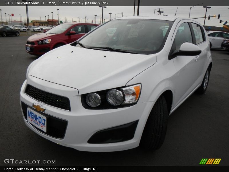 Summit White / Jet Black/Brick 2013 Chevrolet Sonic LT Hatch