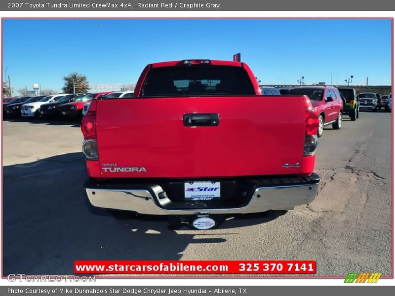 Radiant Red / Graphite Gray 2007 Toyota Tundra Limited CrewMax 4x4