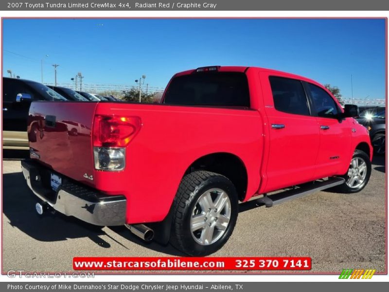 Radiant Red / Graphite Gray 2007 Toyota Tundra Limited CrewMax 4x4