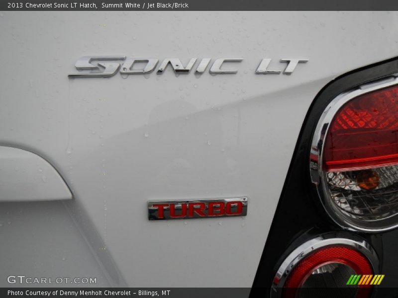Summit White / Jet Black/Brick 2013 Chevrolet Sonic LT Hatch