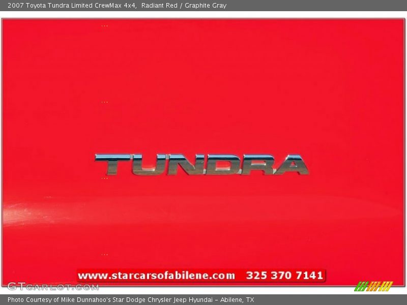 Radiant Red / Graphite Gray 2007 Toyota Tundra Limited CrewMax 4x4