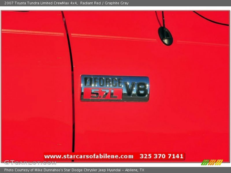 Radiant Red / Graphite Gray 2007 Toyota Tundra Limited CrewMax 4x4