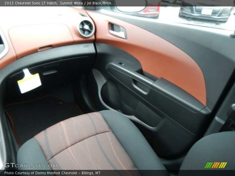 Summit White / Jet Black/Brick 2013 Chevrolet Sonic LT Hatch