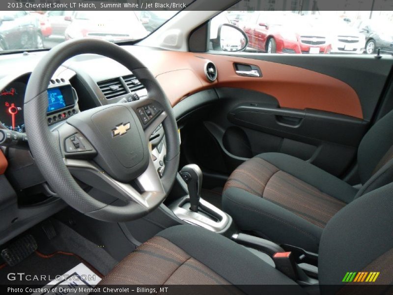 Summit White / Jet Black/Brick 2013 Chevrolet Sonic LT Hatch