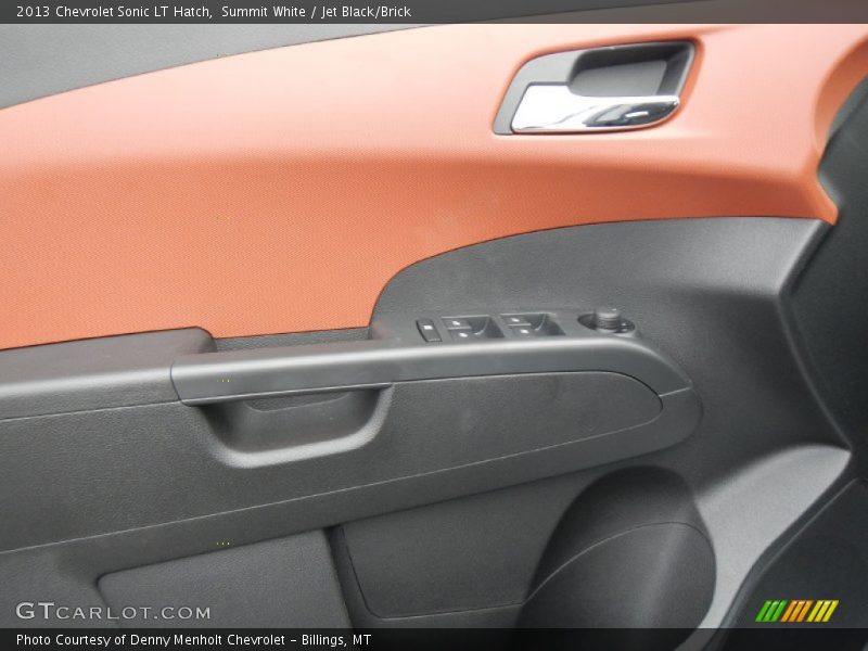 Summit White / Jet Black/Brick 2013 Chevrolet Sonic LT Hatch