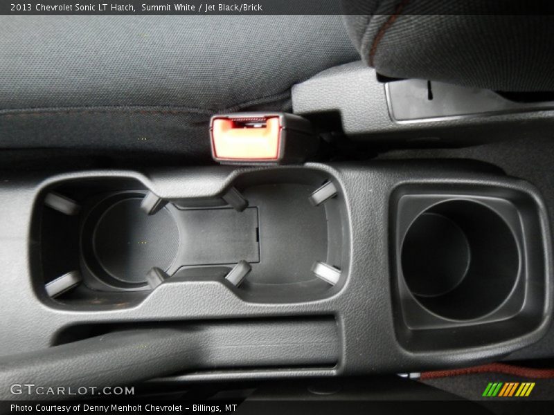 Summit White / Jet Black/Brick 2013 Chevrolet Sonic LT Hatch