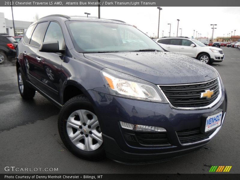 Atlantis Blue Metallic / Dark Titanium/Light Titanium 2013 Chevrolet Traverse LS AWD