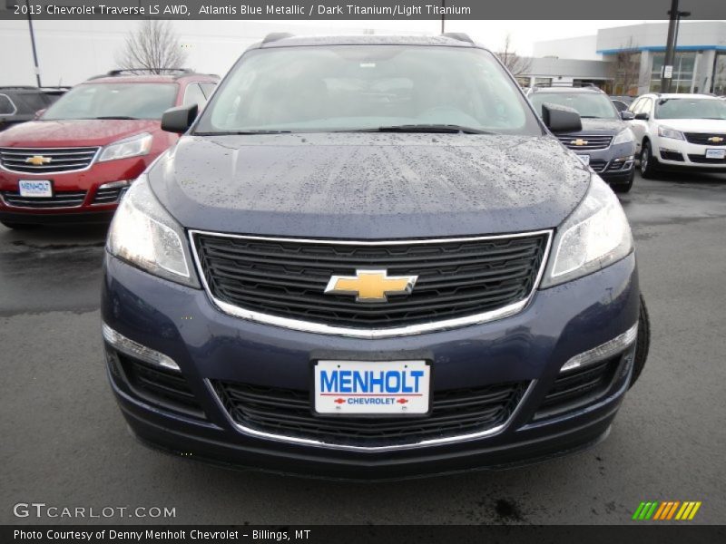 Atlantis Blue Metallic / Dark Titanium/Light Titanium 2013 Chevrolet Traverse LS AWD