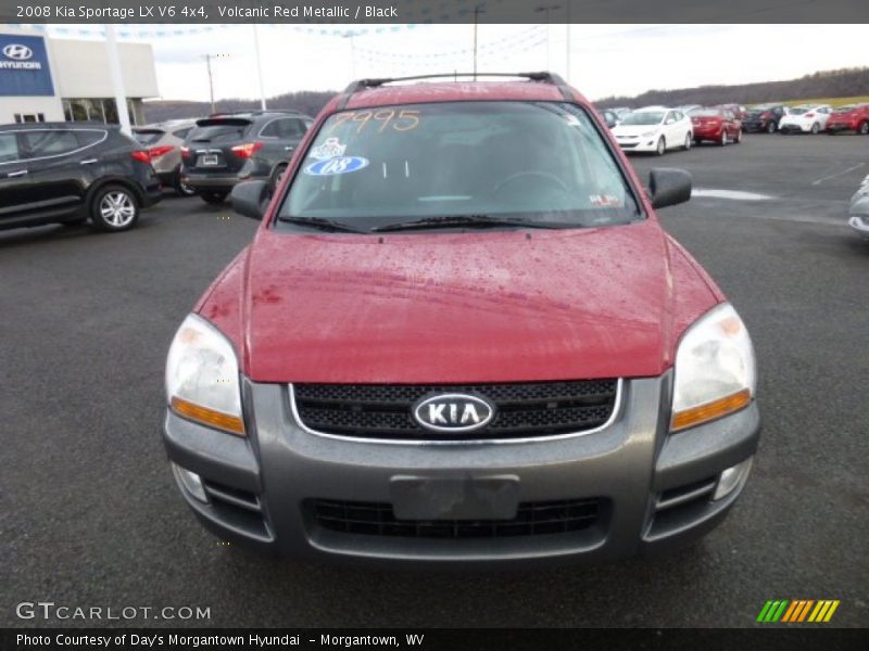Volcanic Red Metallic / Black 2008 Kia Sportage LX V6 4x4