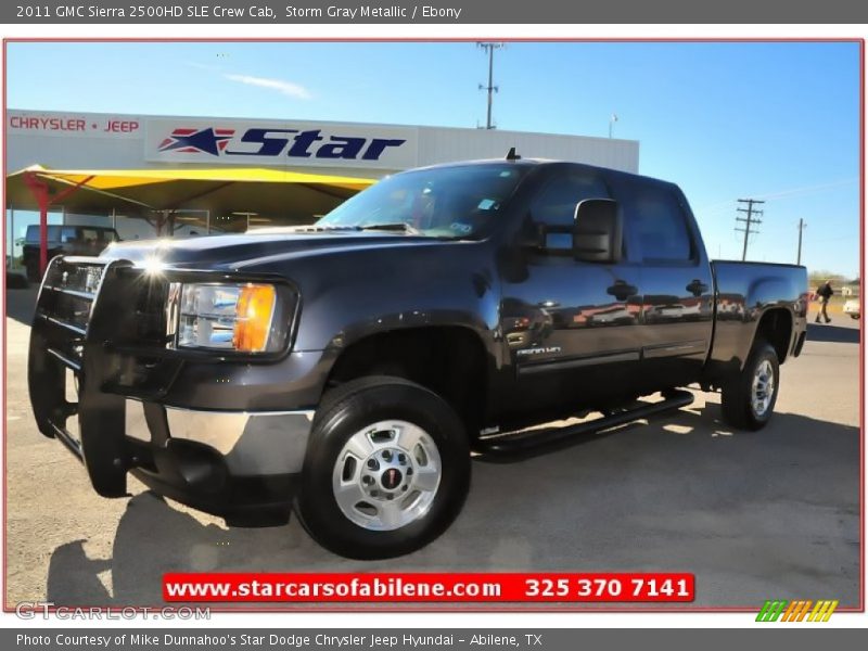 Storm Gray Metallic / Ebony 2011 GMC Sierra 2500HD SLE Crew Cab