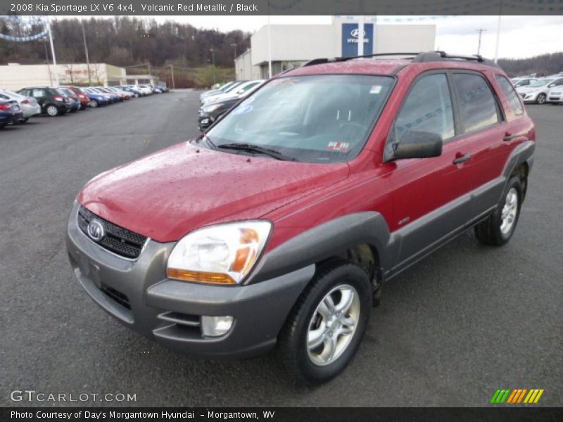 Volcanic Red Metallic / Black 2008 Kia Sportage LX V6 4x4