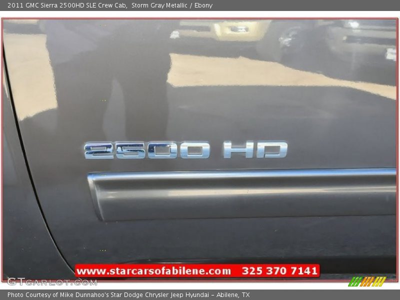 Storm Gray Metallic / Ebony 2011 GMC Sierra 2500HD SLE Crew Cab