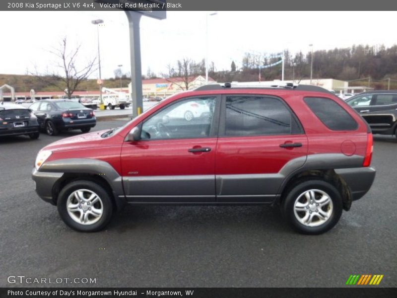 Volcanic Red Metallic / Black 2008 Kia Sportage LX V6 4x4