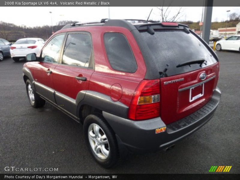 Volcanic Red Metallic / Black 2008 Kia Sportage LX V6 4x4