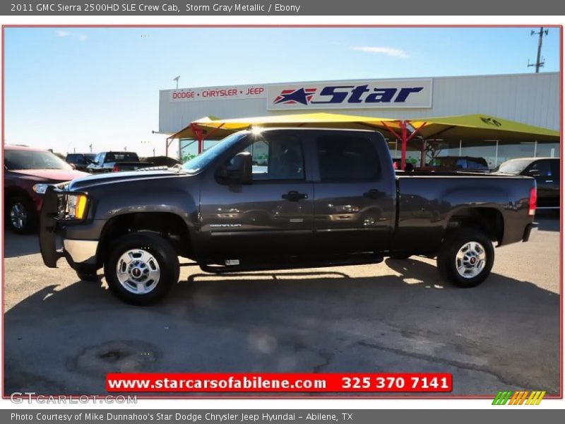 Storm Gray Metallic / Ebony 2011 GMC Sierra 2500HD SLE Crew Cab