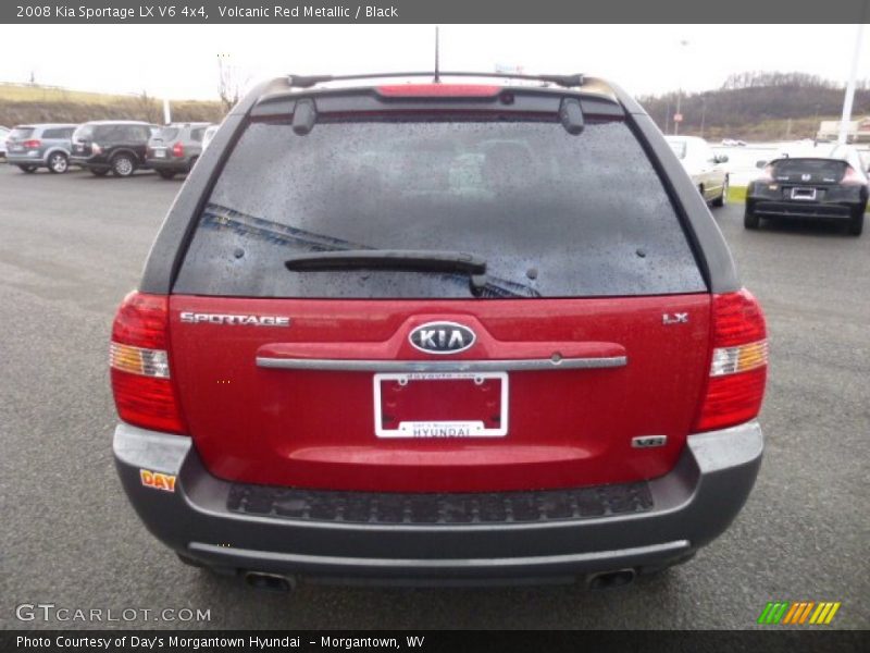 Volcanic Red Metallic / Black 2008 Kia Sportage LX V6 4x4