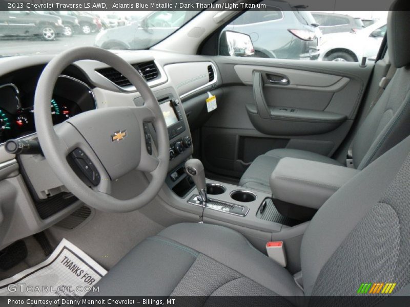 Atlantis Blue Metallic / Dark Titanium/Light Titanium 2013 Chevrolet Traverse LS AWD