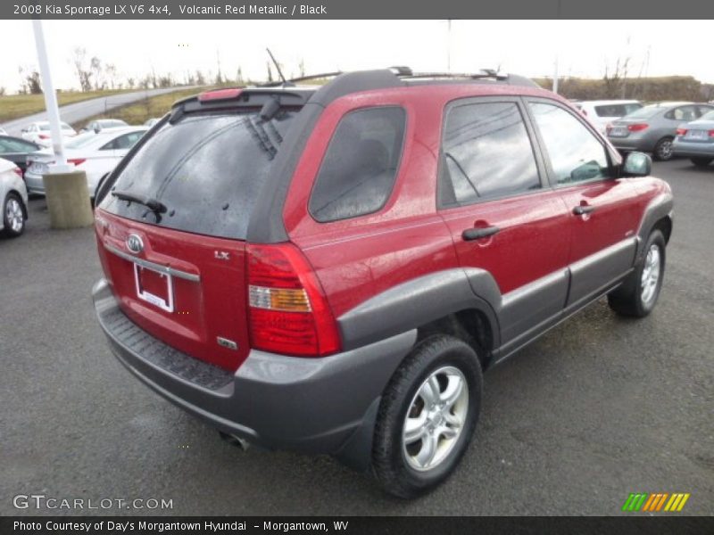 Volcanic Red Metallic / Black 2008 Kia Sportage LX V6 4x4