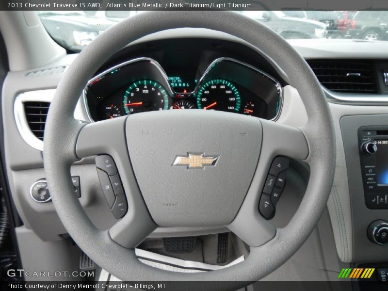 Atlantis Blue Metallic / Dark Titanium/Light Titanium 2013 Chevrolet Traverse LS AWD