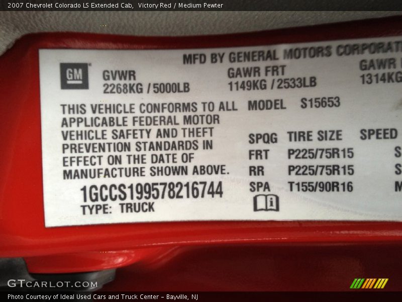 Victory Red / Medium Pewter 2007 Chevrolet Colorado LS Extended Cab