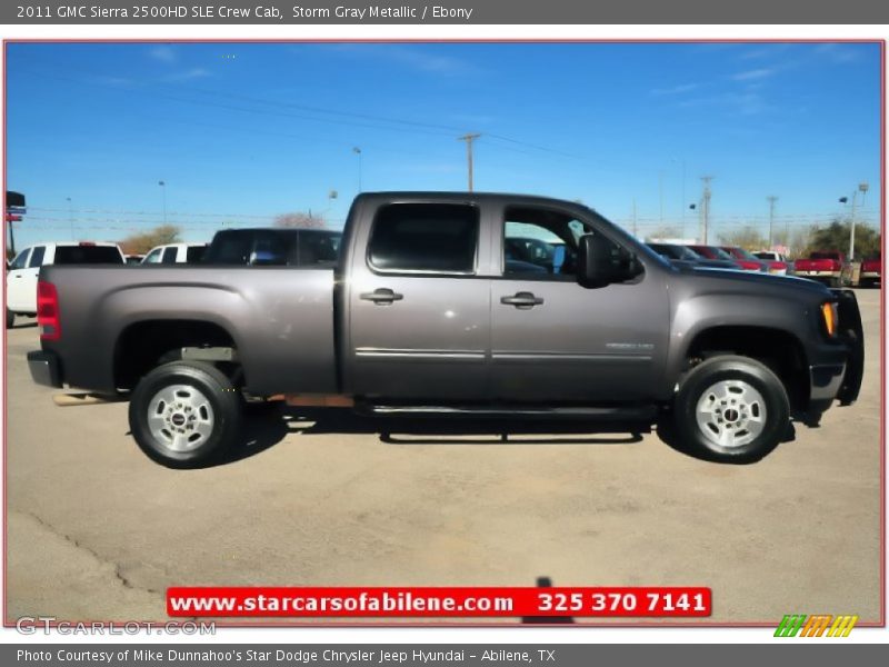 Storm Gray Metallic / Ebony 2011 GMC Sierra 2500HD SLE Crew Cab