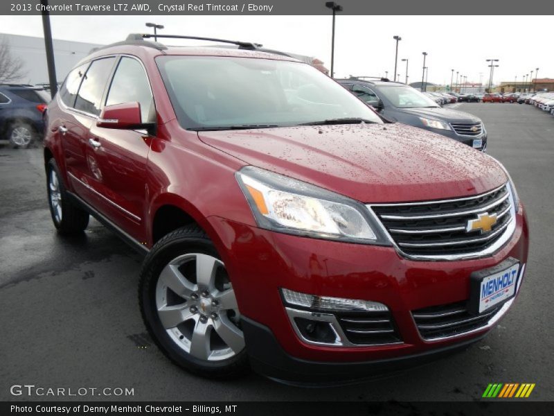 Crystal Red Tintcoat / Ebony 2013 Chevrolet Traverse LTZ AWD