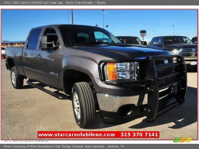 Storm Gray Metallic / Ebony 2011 GMC Sierra 2500HD SLE Crew Cab